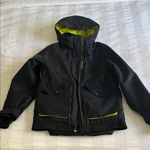 Obermeyer Black Jacket with Yellow Accents